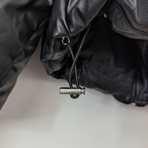 Duck Down Waterfowl Feathers Leather Puffer Jacket - Picture 5 of 9